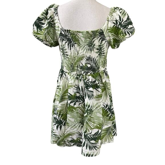 Japna Tropical Palm Tree Mini Dress Large - Picture 2 of 3